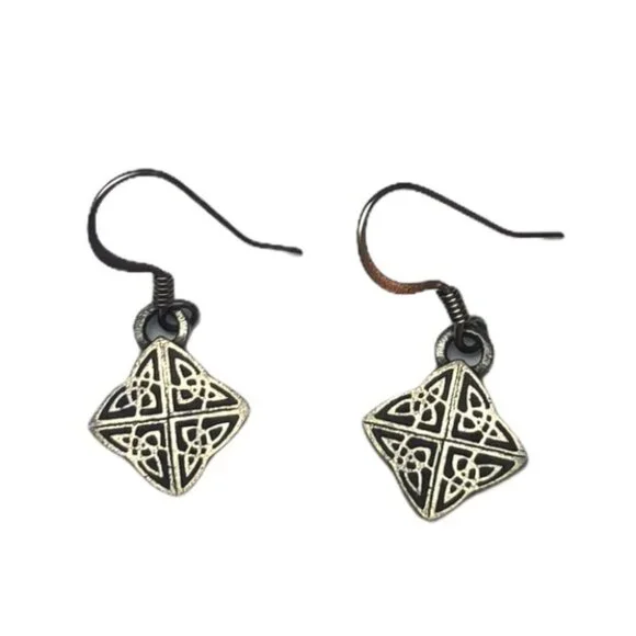 Danforth Pawter USA Celtic Knot mini wire earrings - Picture 2 of 3